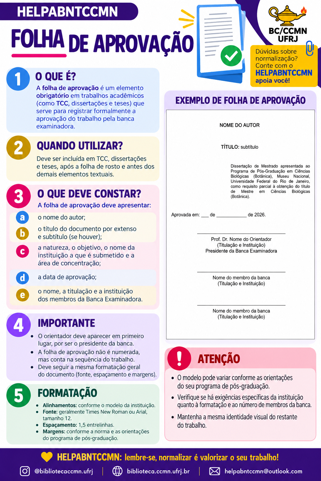 Folha de aprovação